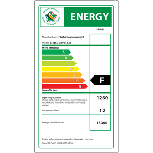 Flash 12W LED E27 A60 Bulb 6000K