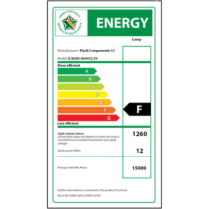 Whitehouse Lighting And Electrical Flash 12W LED E27 A60 Bulb 6000K  Flash™