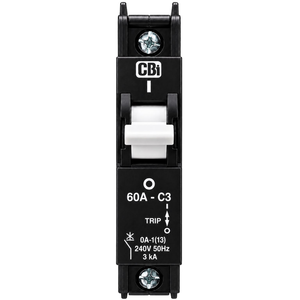 CBI 60A 1 Pole 3kA Samite Circuit Breaker
