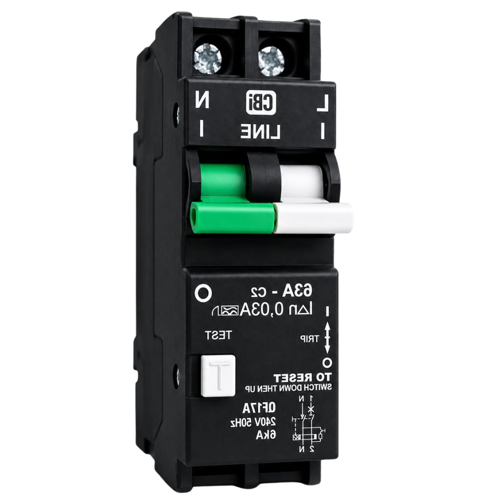 Whitehouse Lighting And Electrical CBI 63A 1P And Neutral 6kA Earth Leakage Circuit Breaker  CBI