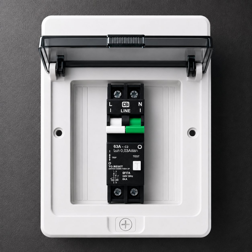 Whitehouse Lighting And Electrical CBI 63A 1P And Neutral 6kA Earth Leakage Circuit Breaker  CBI