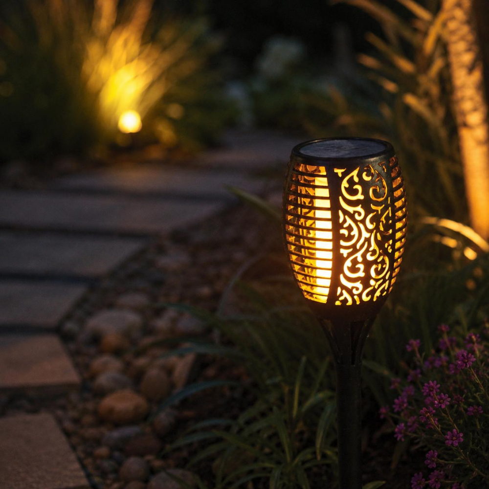 Whitehouse Lighting And Electrical WHL&E Solar Garden Flame Light  Whitehouse Lighting And Electrical