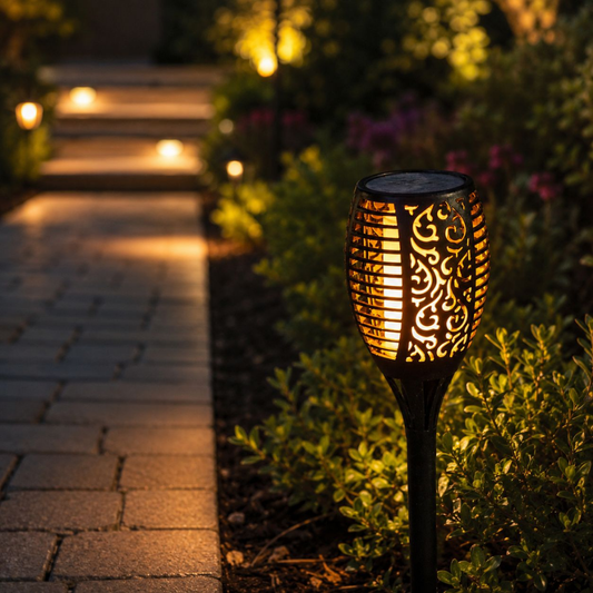 Whitehouse Lighting And Electrical WHL&E Solar Garden Flame Light  Whitehouse Lighting And Electrical
