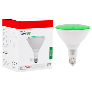 Eurolux 14W LED E27 PAR38 Green Bulb