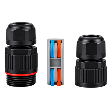 Whitehouse Lighting And Electrical WHL&E IP68 2 Pole Cable Connector + Wago Connector  Whitehouse Lighting And Electrical