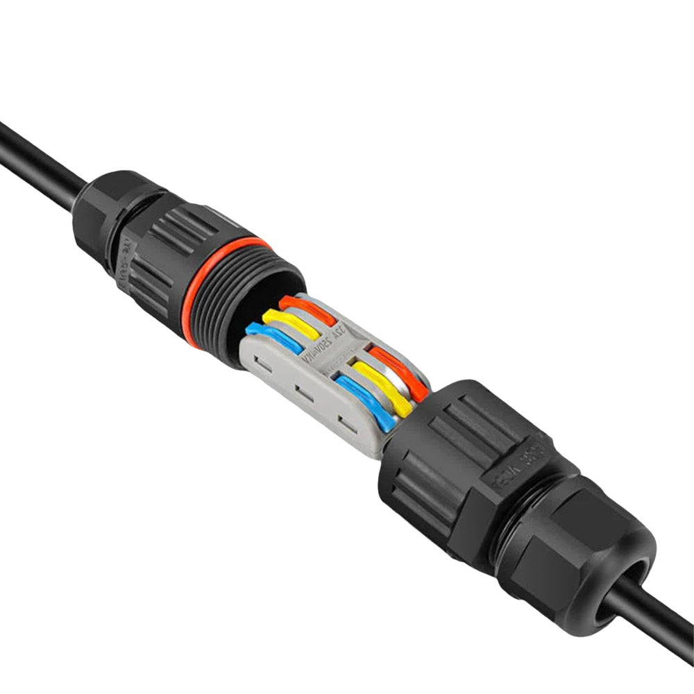 Whitehouse Lighting And Electrical WHL&E IP68 3 Pole Cable Connector + Wago Connector  Whitehouse Lighting And Electrical