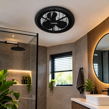 Whitehouse Lighting And Electrical Luxn 28W 240MM Black Extractor Fan  Luxn