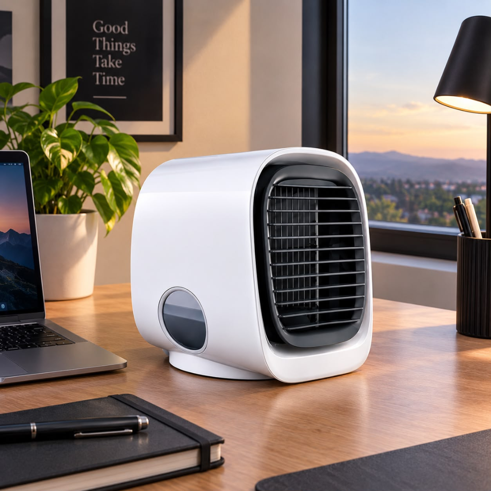 WHL&E M-201 3-Speed Desk Cooler Fan alternate product image - Whitehouse Lighting And Electrical