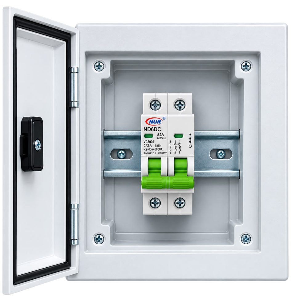 NUR ND6DCD32 32A 2P 6kA 550V DC Circuit Breaker alternate product image - Whitehouse Lighting And Electrical