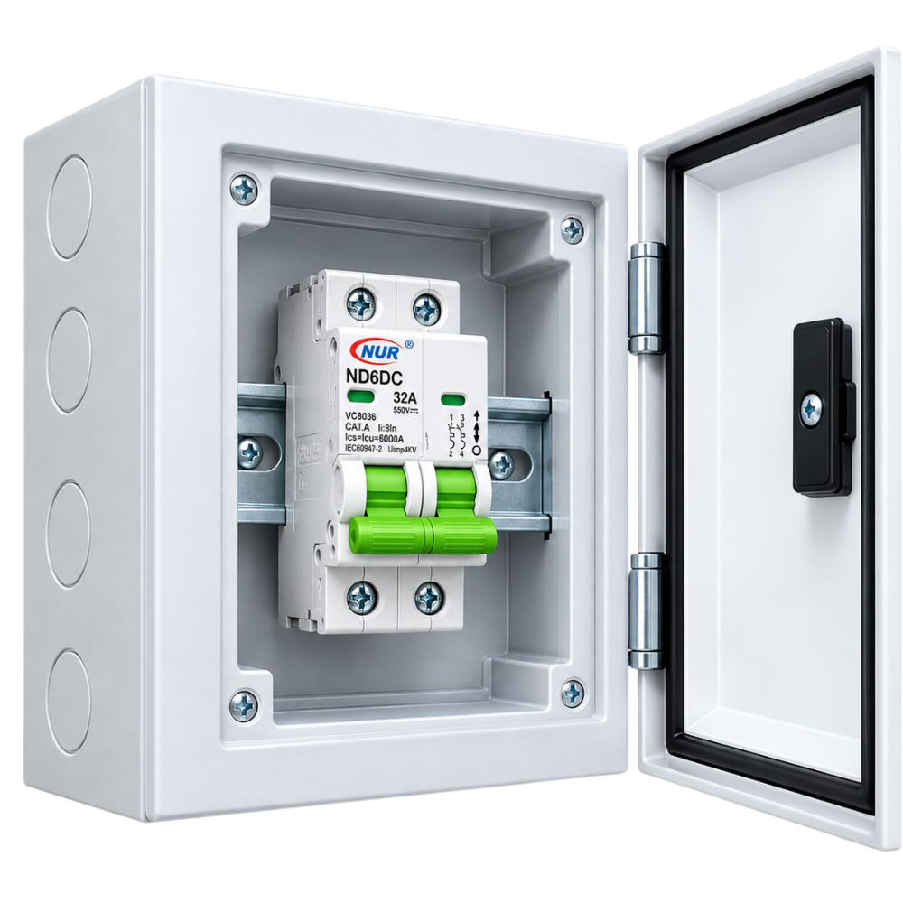 NUR ND6DCD32 32A 2P 6kA 550V DC Circuit Breaker alternate product image - Whitehouse Lighting And Electrical