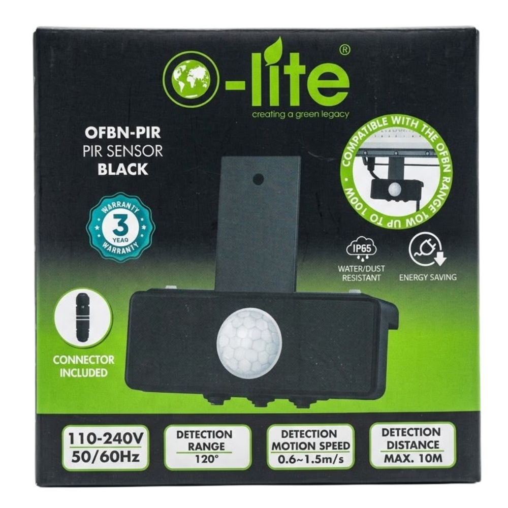 O-Lite OFBN-PIR PIR Sensor for OFBN 10W–200W Floodlights with IP66 Connector alternate product image - Whitehouse Lighting...