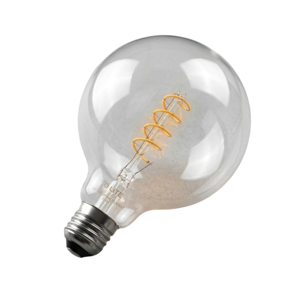 O-Lite OL-G125-5W-D-T 5W E27 G125 Clear 2800K Dimmable LED Filament Bulb alternate product image - Whitehouse Lighting And...