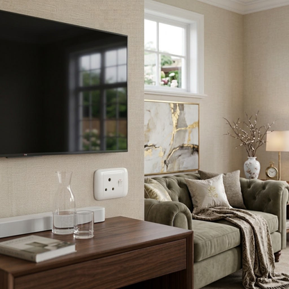 Whitehouse Lighting And Electrical Onesto Oracle White 4x2 Single Socket  Onesto