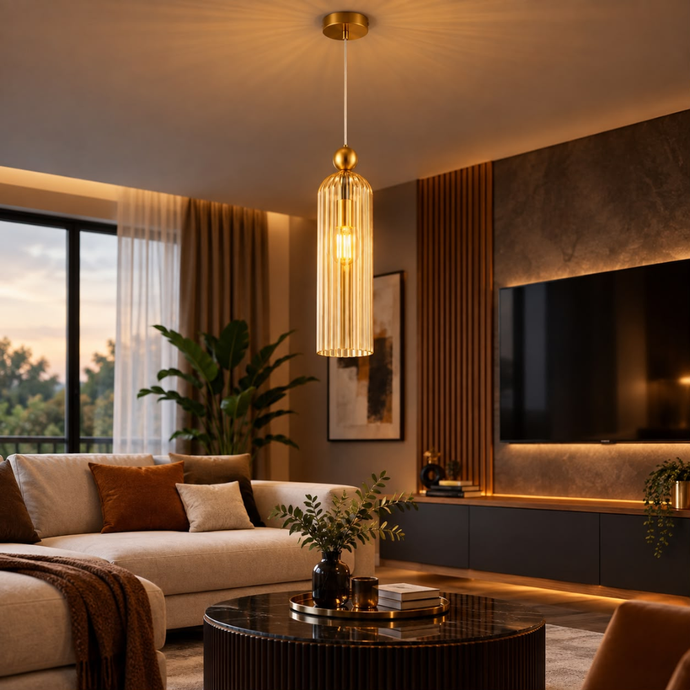 Whitehouse Lighting And Electrical Brightstar PEN855 Gold Pendant Light  Brightstar