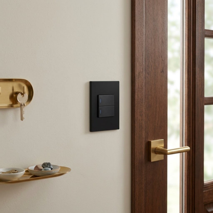 Whitehouse Lighting And Electrical Horizon Black 4x2 2 Lever 1 Way Switch  Horizon