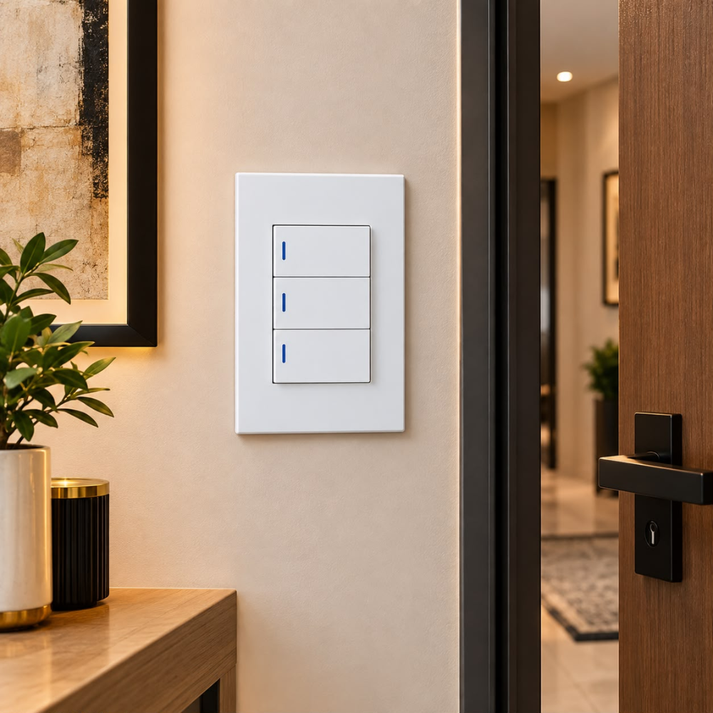 Whitehouse Lighting And Electrical Horizon White 4x2 3 Lever 1 Way Switch  Horizon