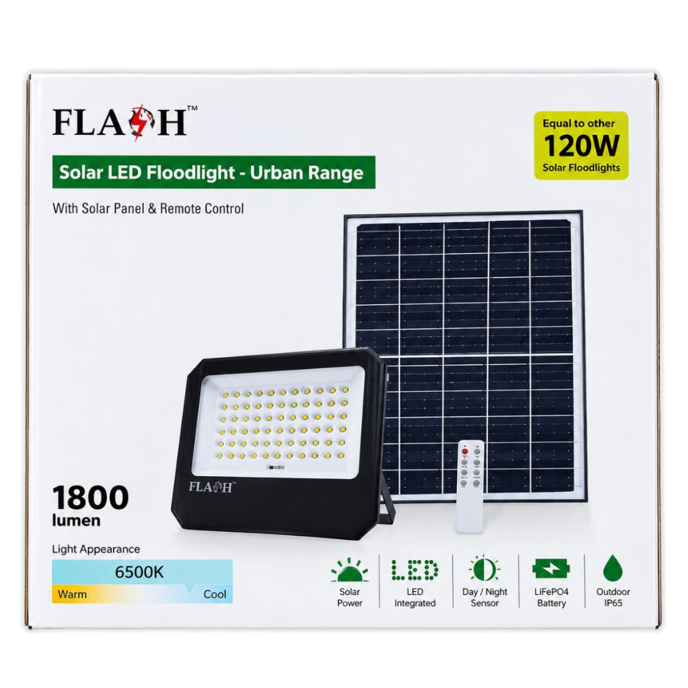 Whitehouse Lighting And Electrical Flash 15W 1800lm IP65 Solar LED Floodlight  Flash™