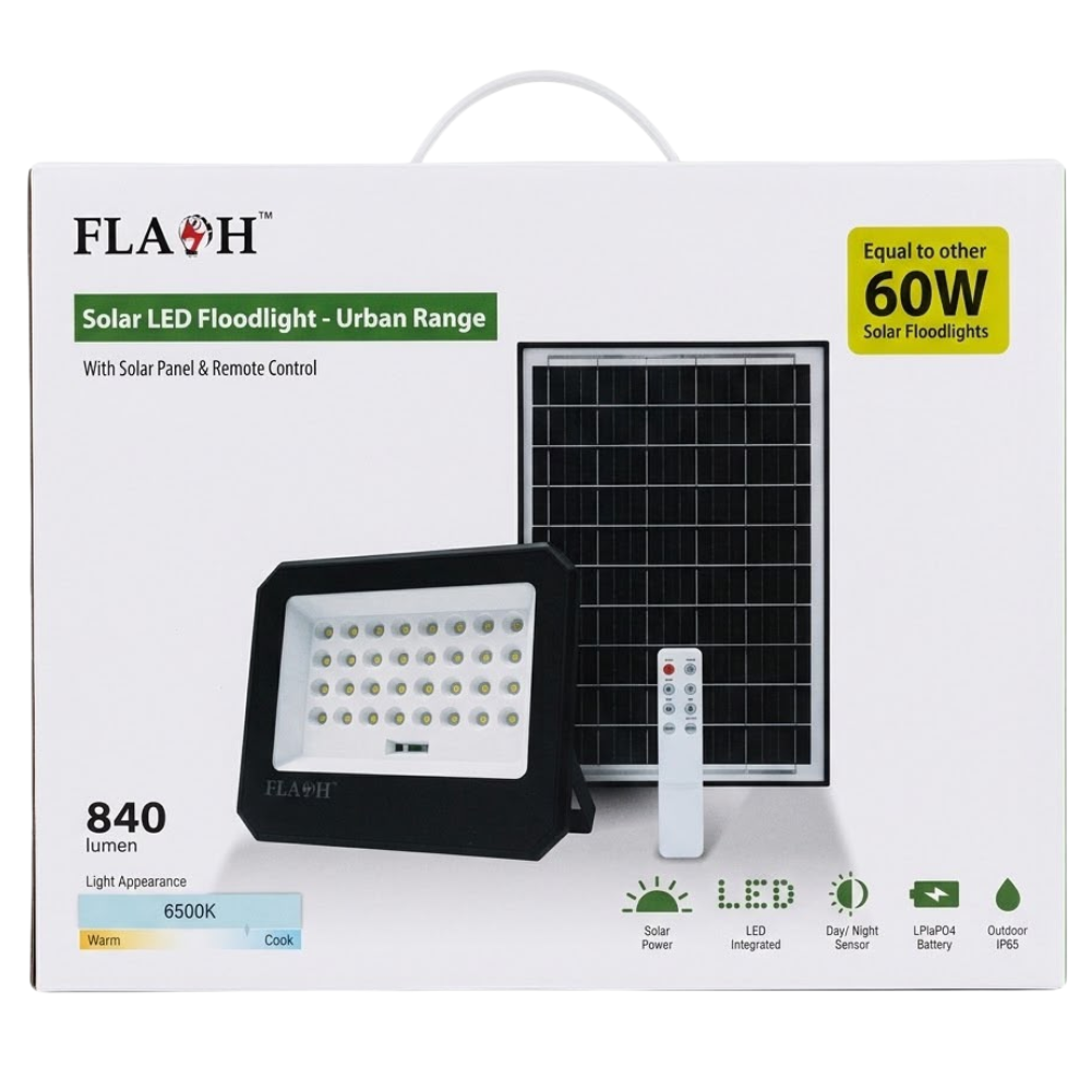 Whitehouse Lighting And Electrical Flash 7W 840lm IP65 Solar LED Floodlight  Flash™
