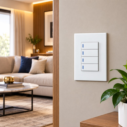 Whitehouse Lighting And Electrical Horizon White 4 Lever 1 Way Switch  Horizon