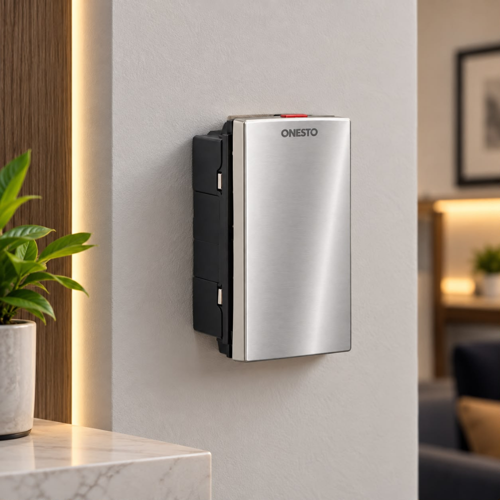 Whitehouse Lighting And Electrical Onesto 1 Lever 1 Way Titanium Switch Module  Onesto