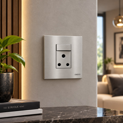 Whitehouse Lighting And Electrical Onesto Matrix 4x4 Single Titanium Socket  Onesto