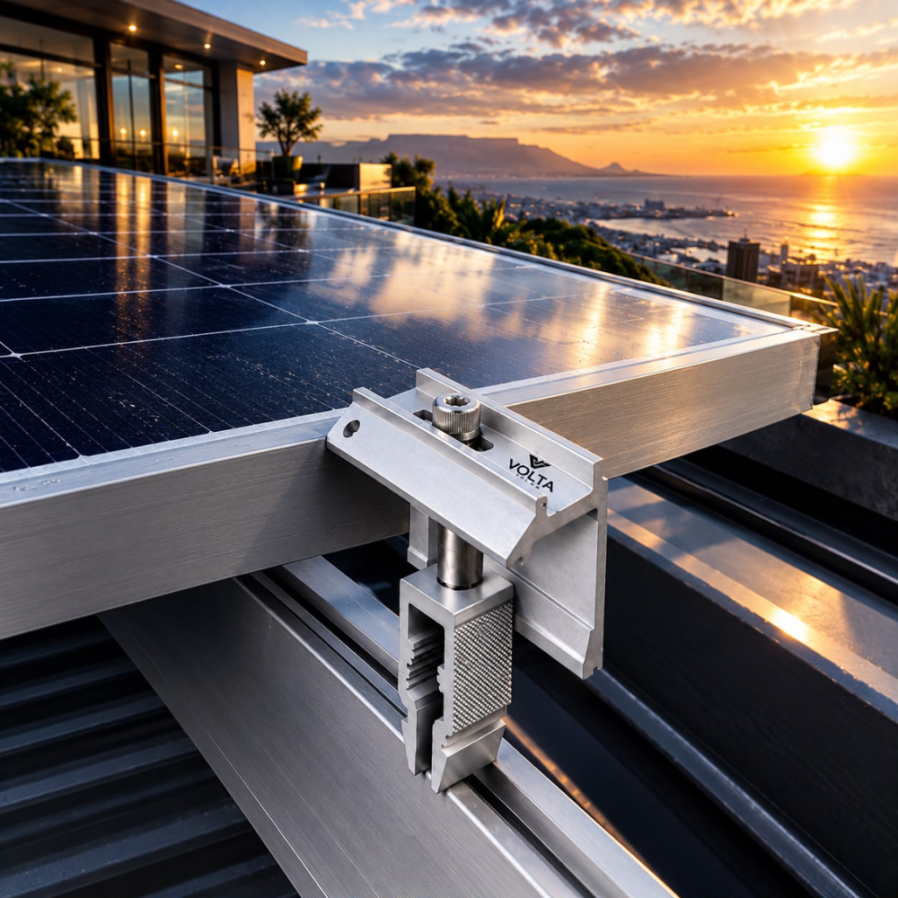 Whitehouse Lighting And Electrical Volta Aluminium Solar Panel End Clamp  Volta
