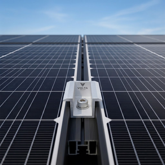 Whitehouse Lighting And Electrical Volta Aluminium Solar Panel Mid Clamp  Volta