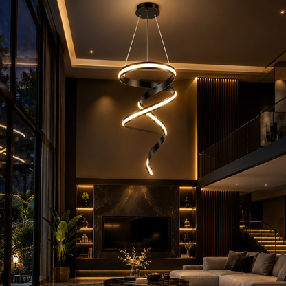 Whitehouse Lighting And Electrical K-Light 60W LED Black Cygnet Pendant  K.Light