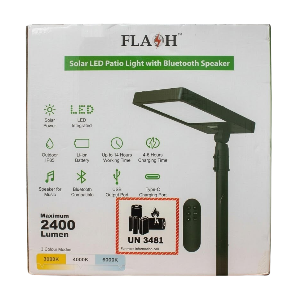Whitehouse Lighting And Electrical Flash Solar LED Patio Light 3CCT with Bluetooth Speaker  Flash™
