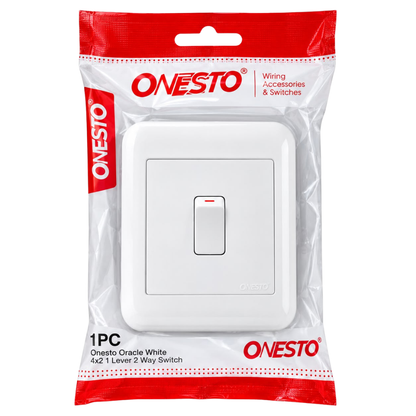 Whitehouse Lighting And Electrical Onesto Oracle White 4x2 1 Lever 2-Way Switch  Onesto