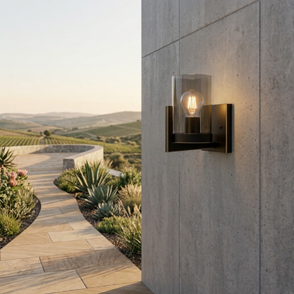 Whitehouse Lighting And Electrical Brightstar WB804/1 Black & Gold Smoke Glass Wall Bracket  Brightstar