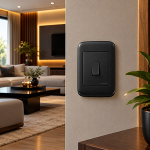 Onesto Oracle 4x2 Black 1 Lever 2-Way Switch