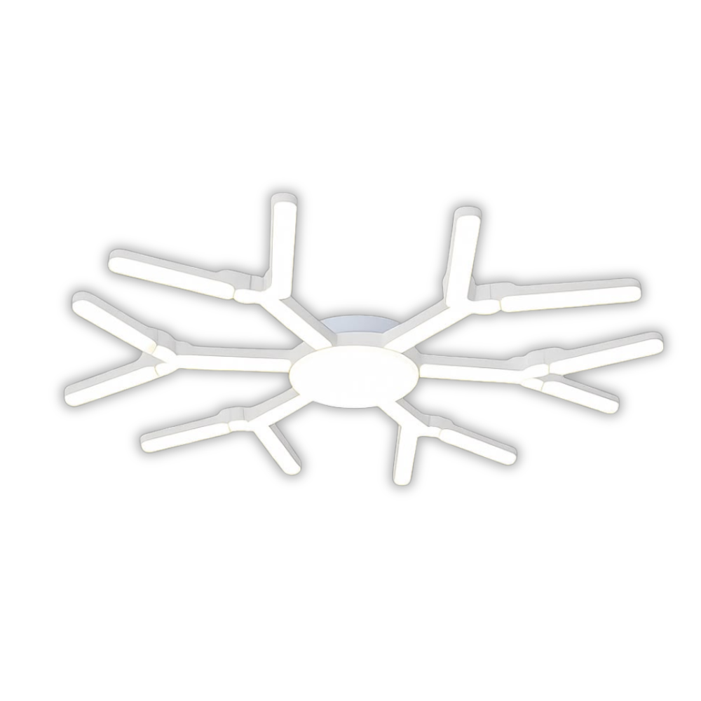 WHL&E Snowflake 100W E27 6000K Foldable Hexagon LED Light product image on white background