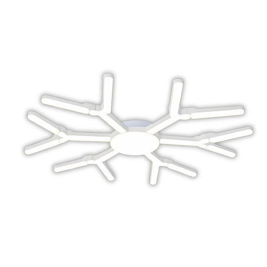WHL&E Snowflake 100W E27 6000K Foldable Hexagon LED Light product image on white background