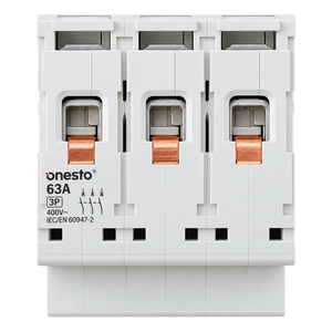 Onesto 63A 3 Pole 3KA Circuit Breaker