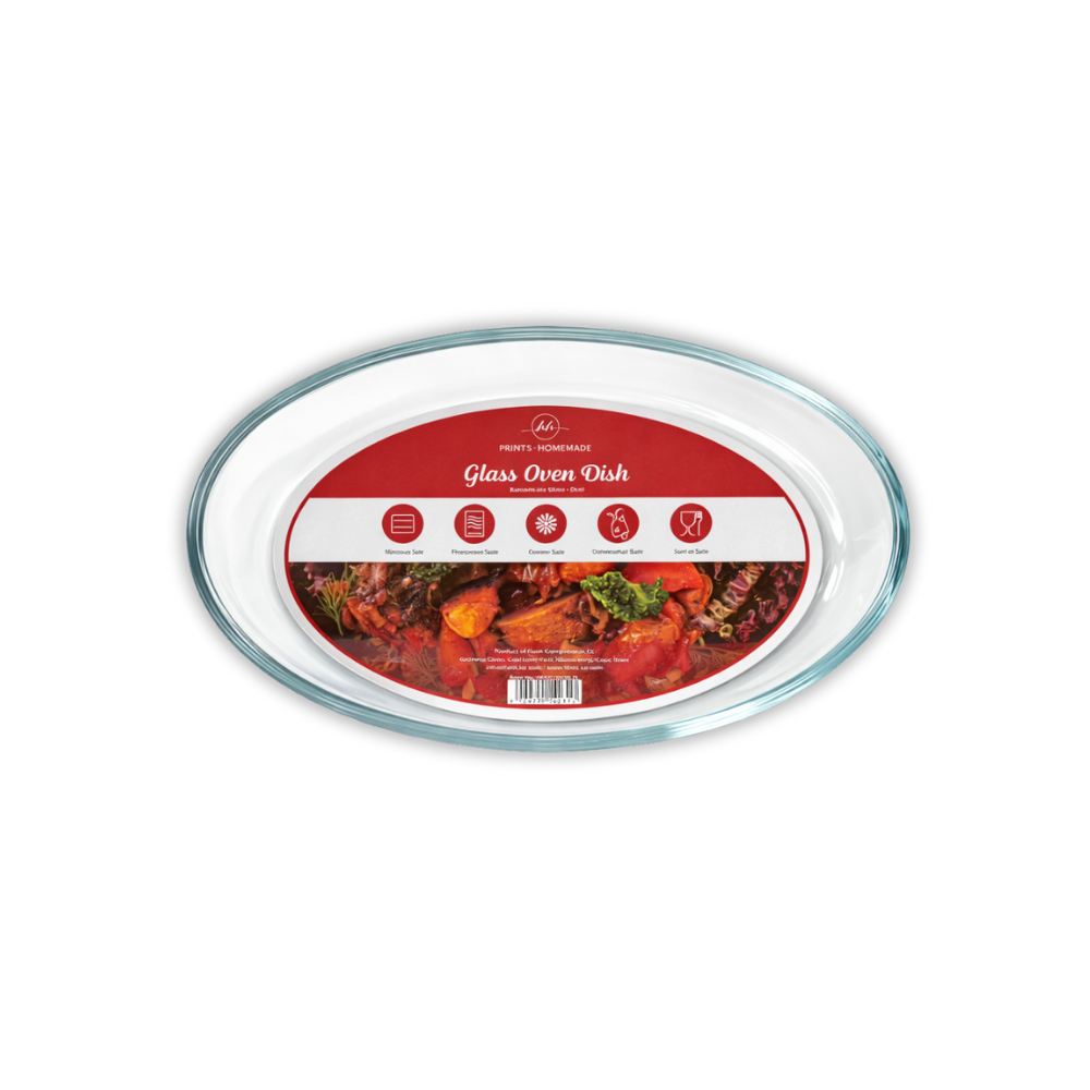 Whitehouse Lighting And Electrical Harry's Homeware Borosilicate Glass Oven Dish with Lid – Oval 700ml (Green Lid)  Harry's Homeware