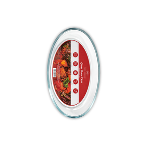 Harrys Homeware Borosilicate Glass 2.4l Oval Oven Dish