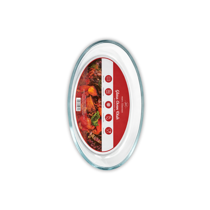 Whitehouse Lighting And Electrical Harry's Homeware Borosilicate Glass Oven Dish with Lid – Oval 700ml (Green Lid)  Harry's Homeware