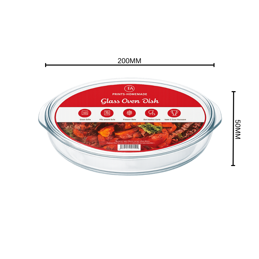 Whitehouse Lighting And Electrical Harry's Homeware Borosilicate Glass Oven Dish with Lid – Oval 700ml (Green Lid)  Harry's Homeware