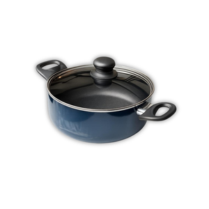 Harrys Homeware 7 Piece Aluminium Cookware Blue Pot Set