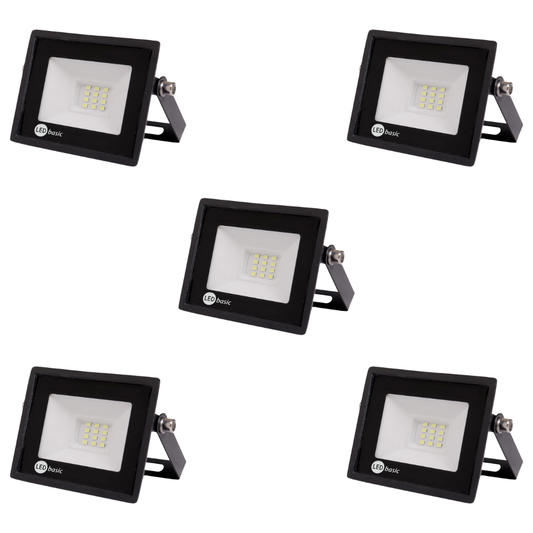 Whitehouse Lighting And Electrical LED Basic 10W Floodlight-5 Pack Combo  LED Basic