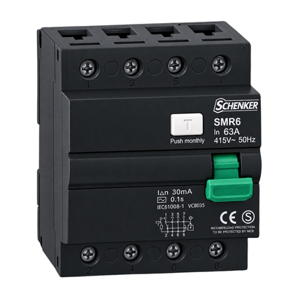 Whitehouse Lighting And Electrical Schenker 63A 30mA 4 Pole Earth Leakage Unit  Schenker