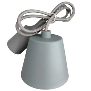 WHL&E 50W Lamp Base Grey Pendant Fitting